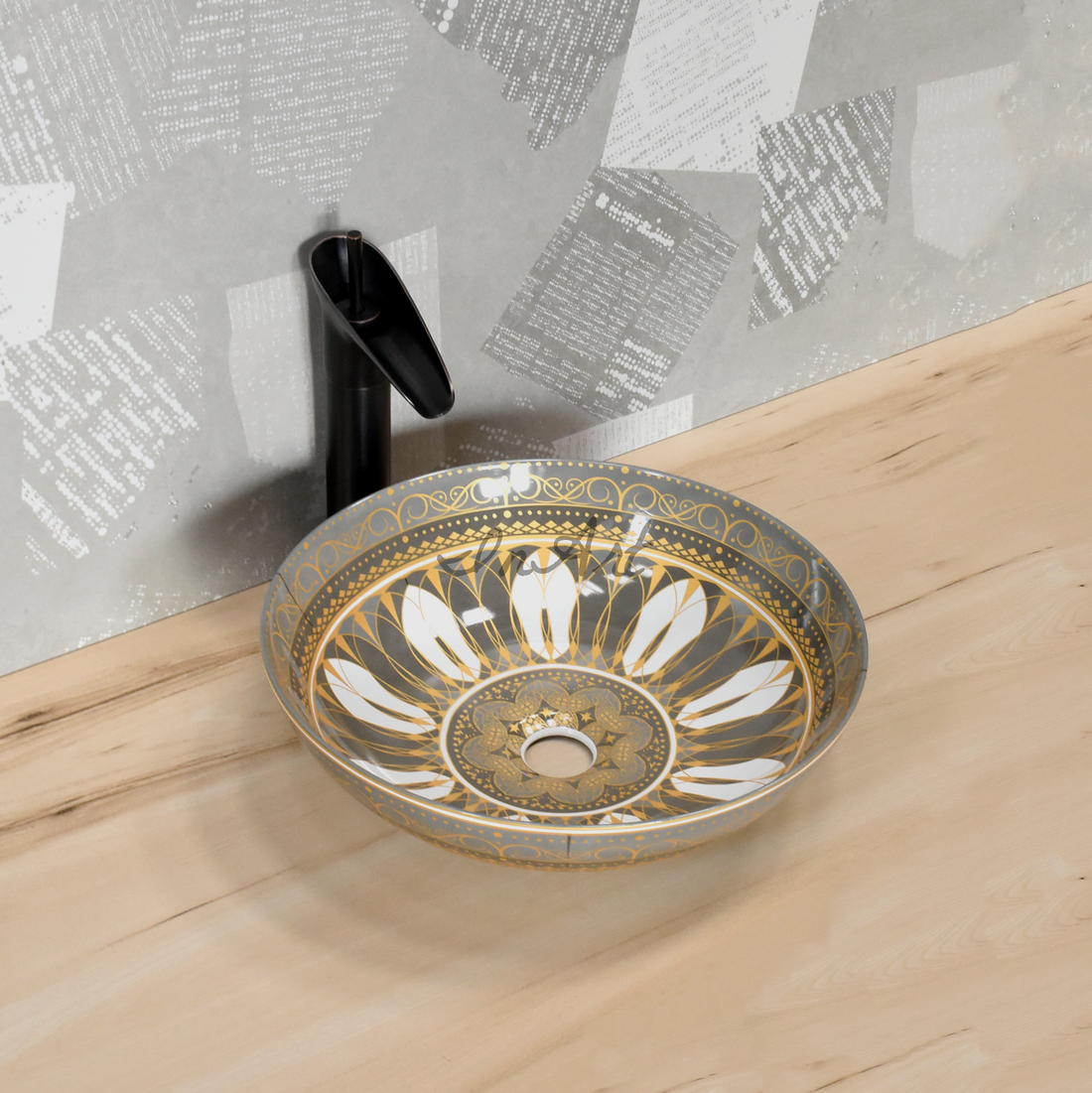 inart mexican wash basin green color