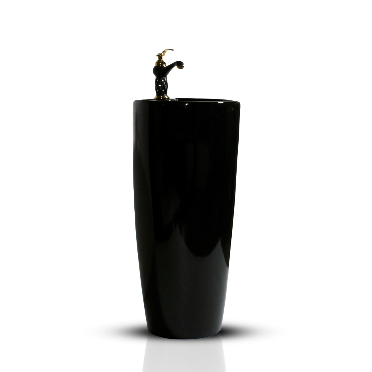 pedestal wash basin design black color