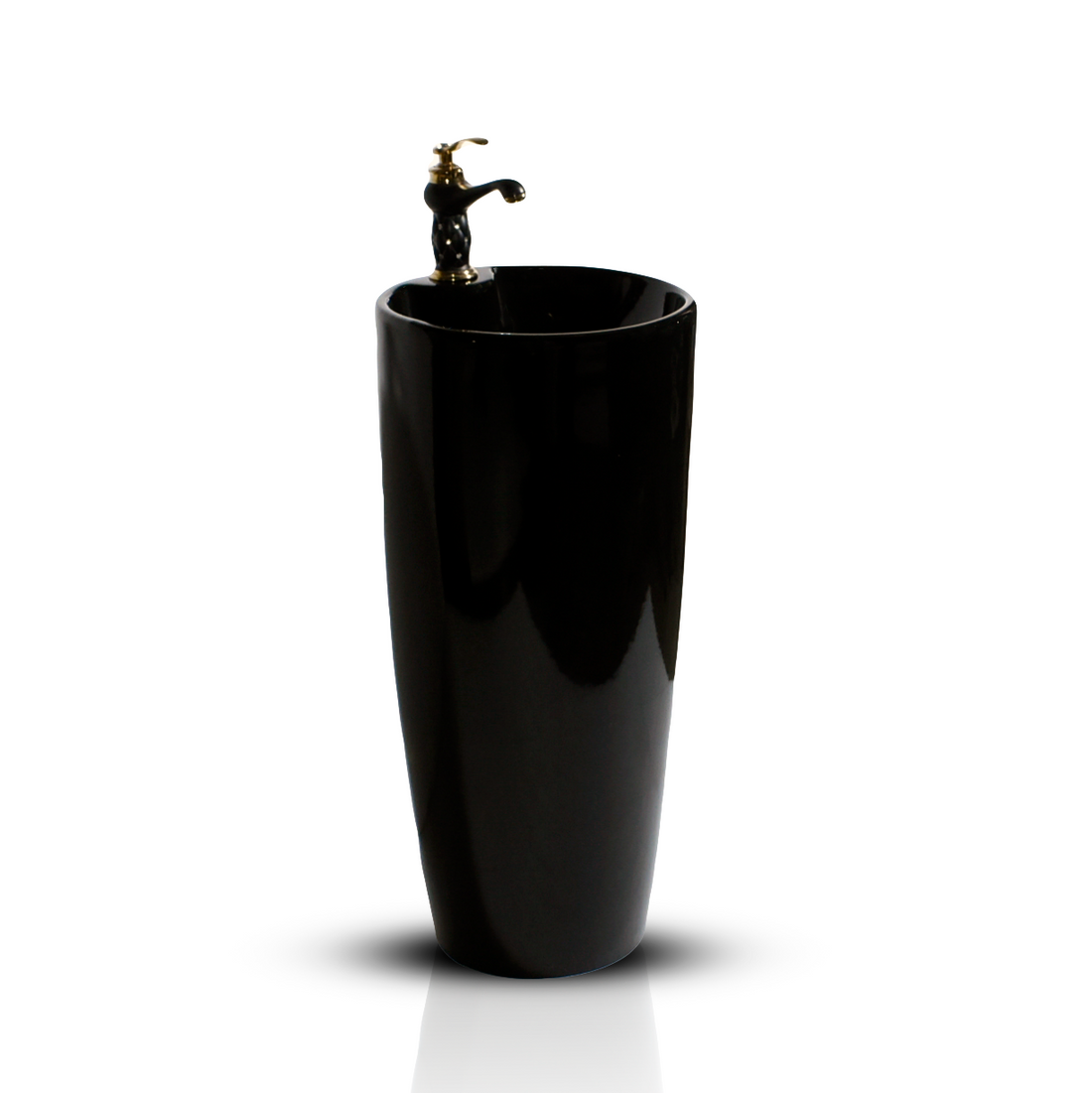 pedestal wash basin design black color
