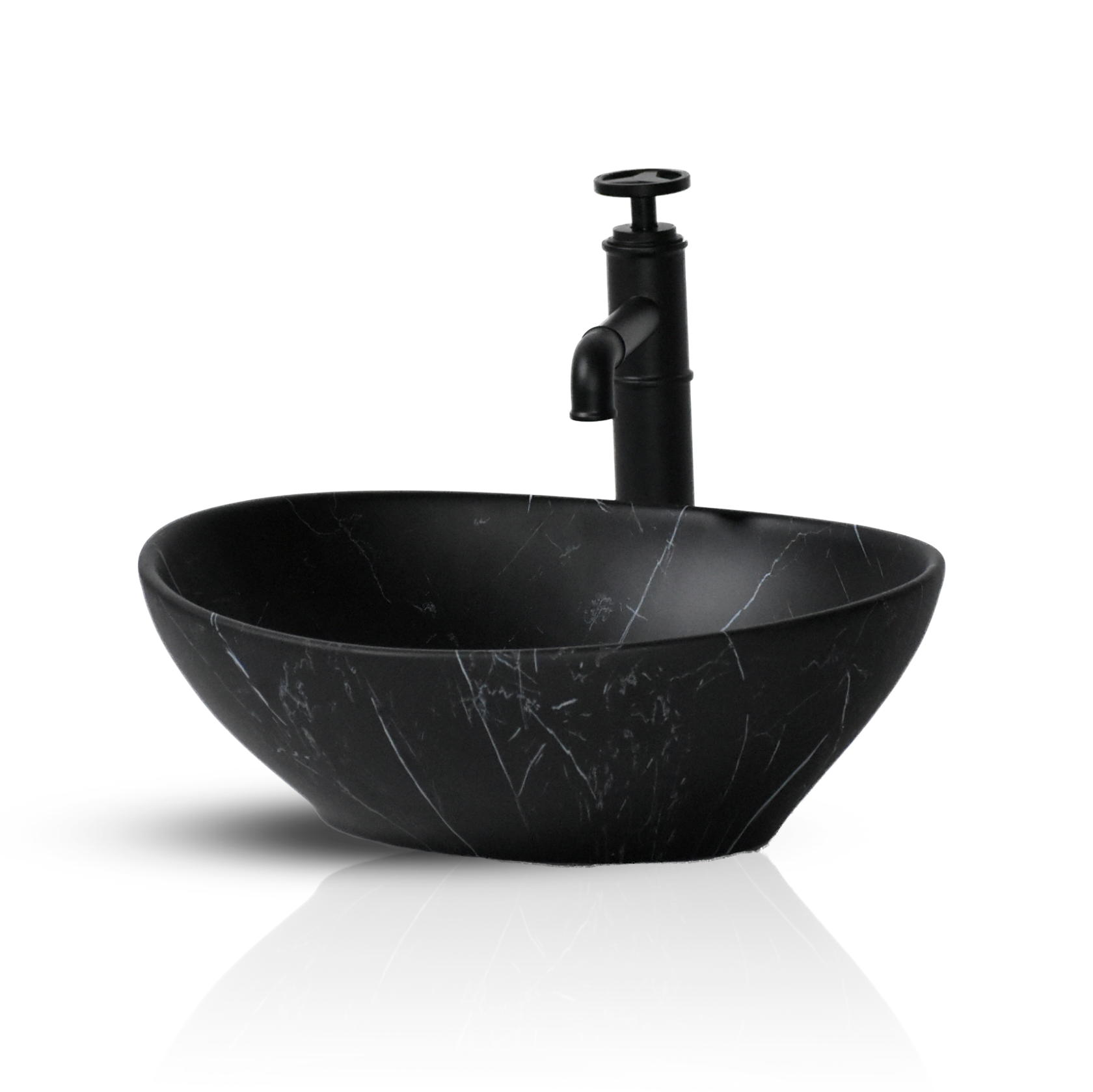 bowl wash basin black matt