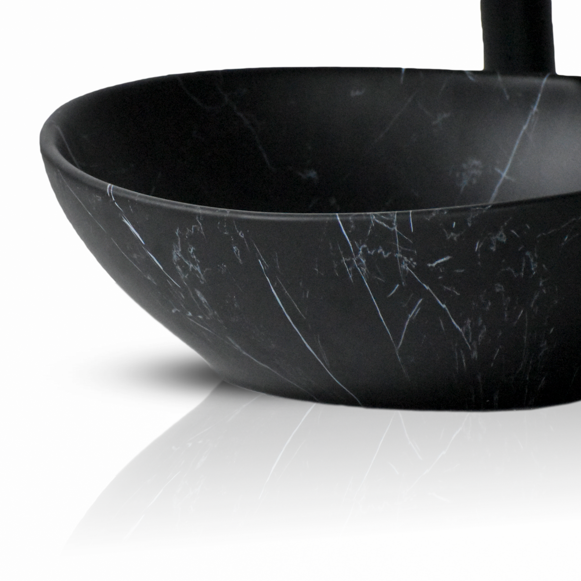 InArt Modern Table Top Wash Basin 41 x 34 CM Black Matt Marble Design - InArt-Studio