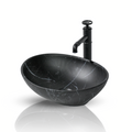 InArt Modern Table Top Wash Basin 41 x 34 CM Black Matt Marble Design - InArt-Studio