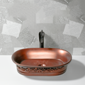 InArt Matt Wash Basin Table Top Design Copper Color 50 x 37 CM Counter Basin - InArt-Studio