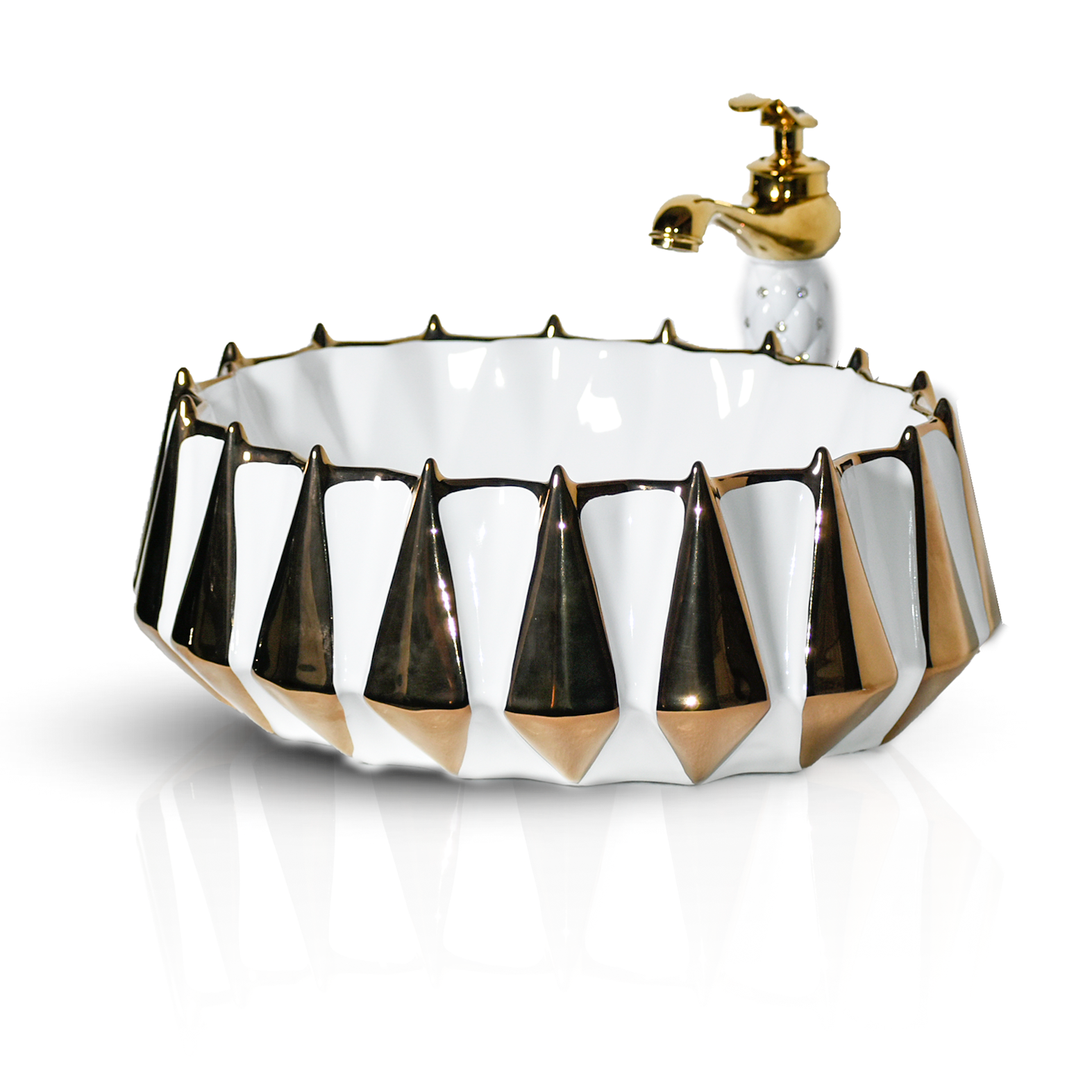 inart gold oval luxury wash basin