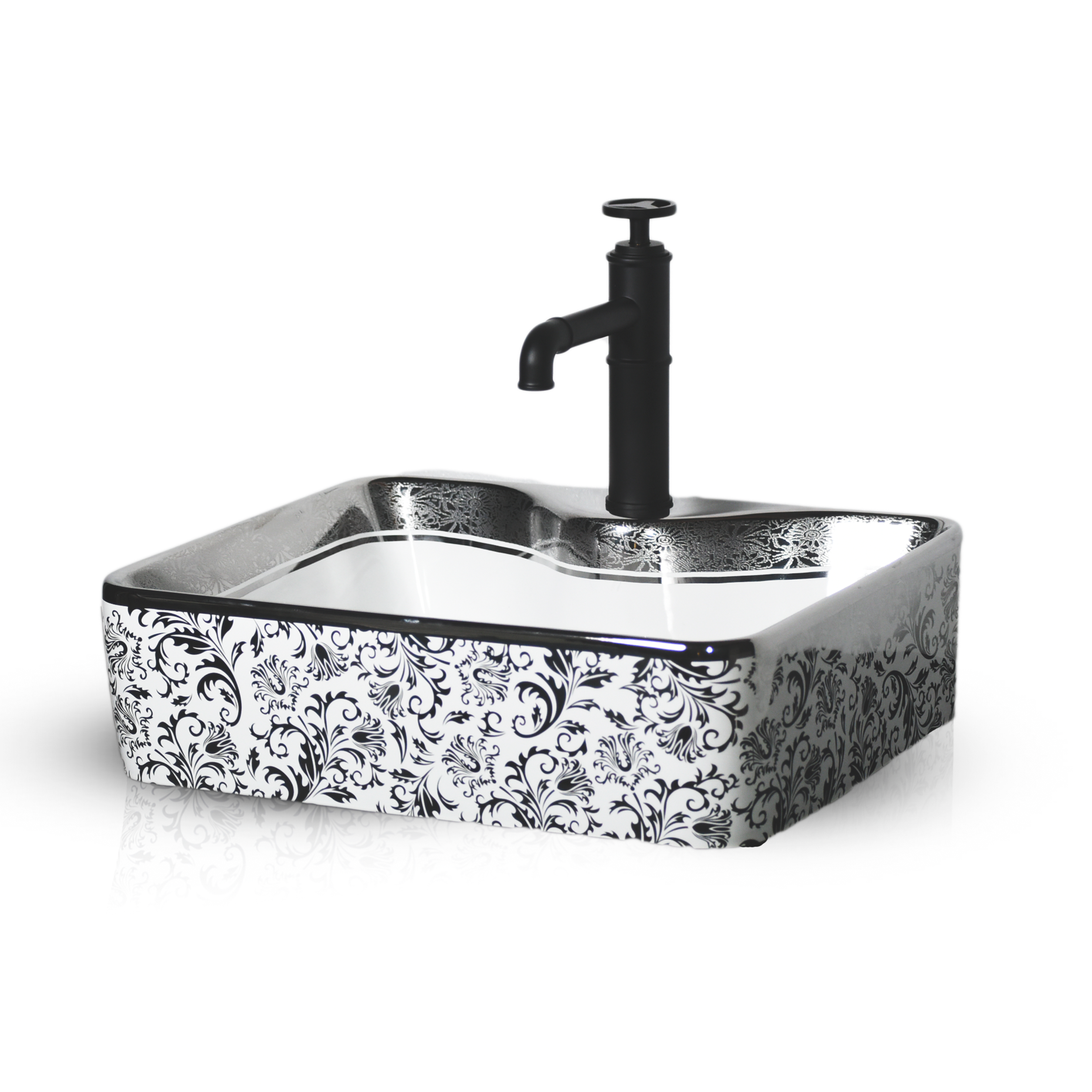 inart silver color wash basin for bathroom