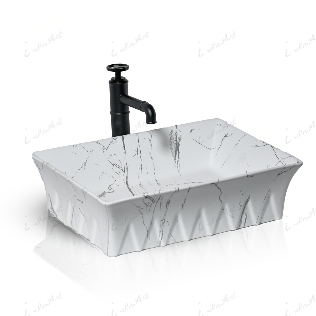 white designer table top wash basin - main product view