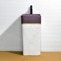 InArt Ceramic Pedestal Free Standing Square Wash Basin Matt Pink White Marble 41x41 CM - InArt-Studio