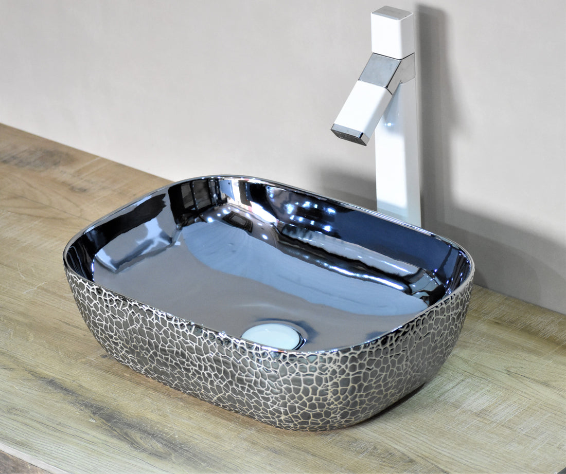 InArt Table Top Wash Basin Design 46 x 33 CM Blue Color - InArt-Studio