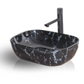 inart wash basin in black marble color