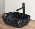 InArt Ceramic Counter or Table Top Wash Basin Black Marble 46x33 CM - InArt-Studio