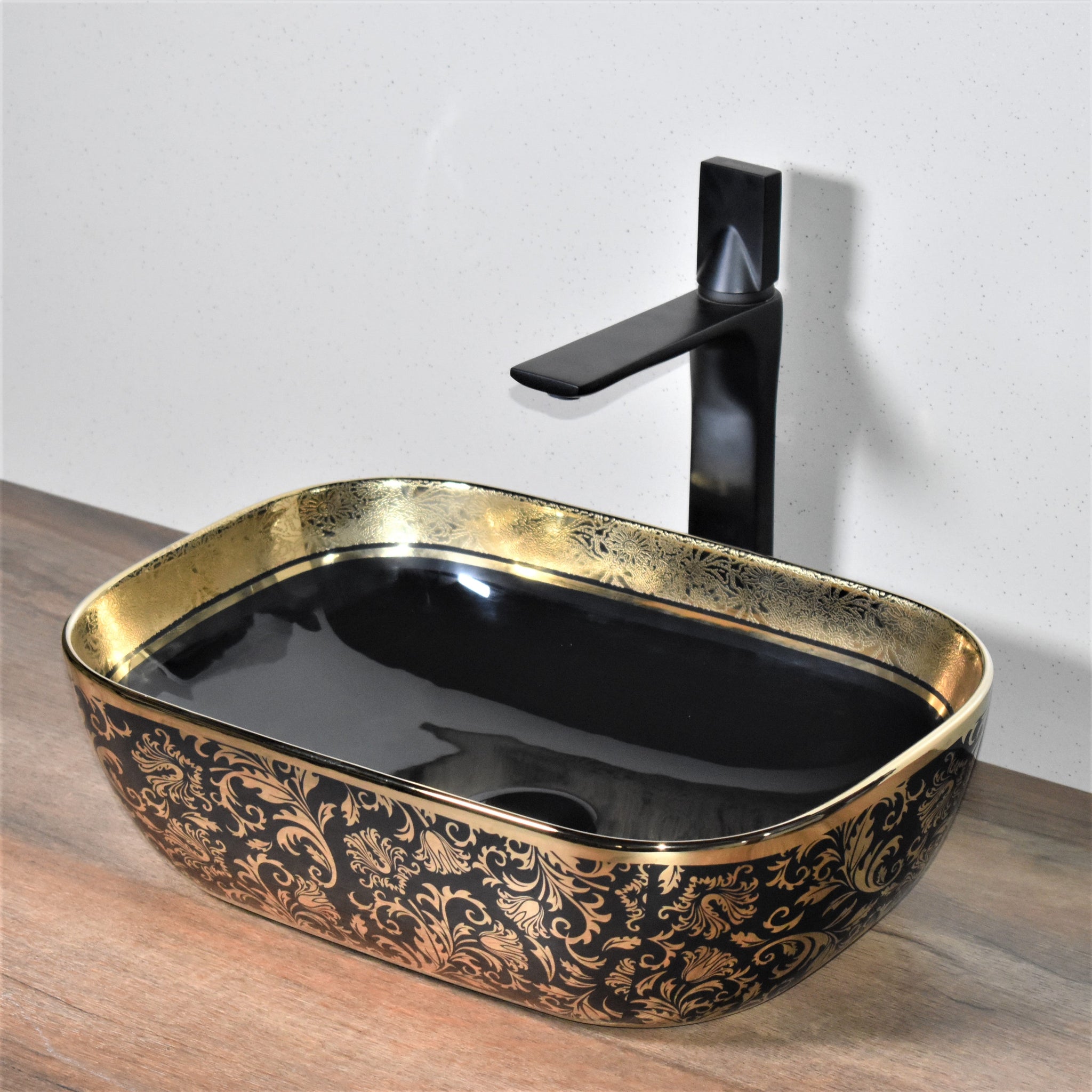 inart table top black color wash basin