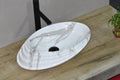 InArt Ceramic Counter or Table Top Wash Basin 50 x 38 CM Marble White Color - InArt-Studio