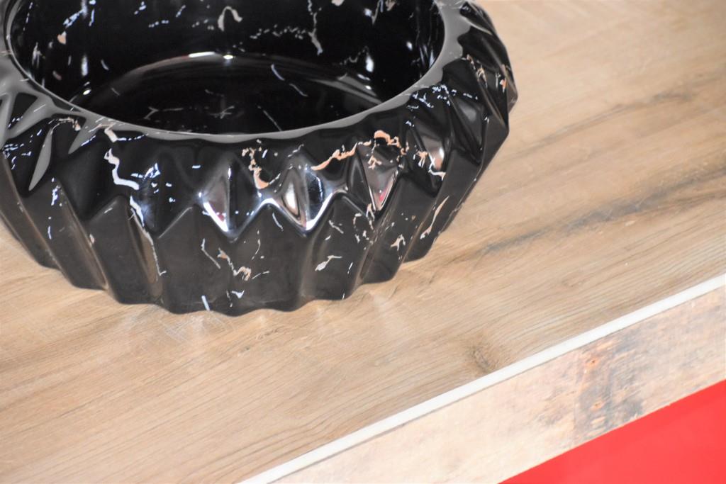 InArt Ceramic Counter or Table Top Wash Basin Black 41x41 CM - InArt-Studio