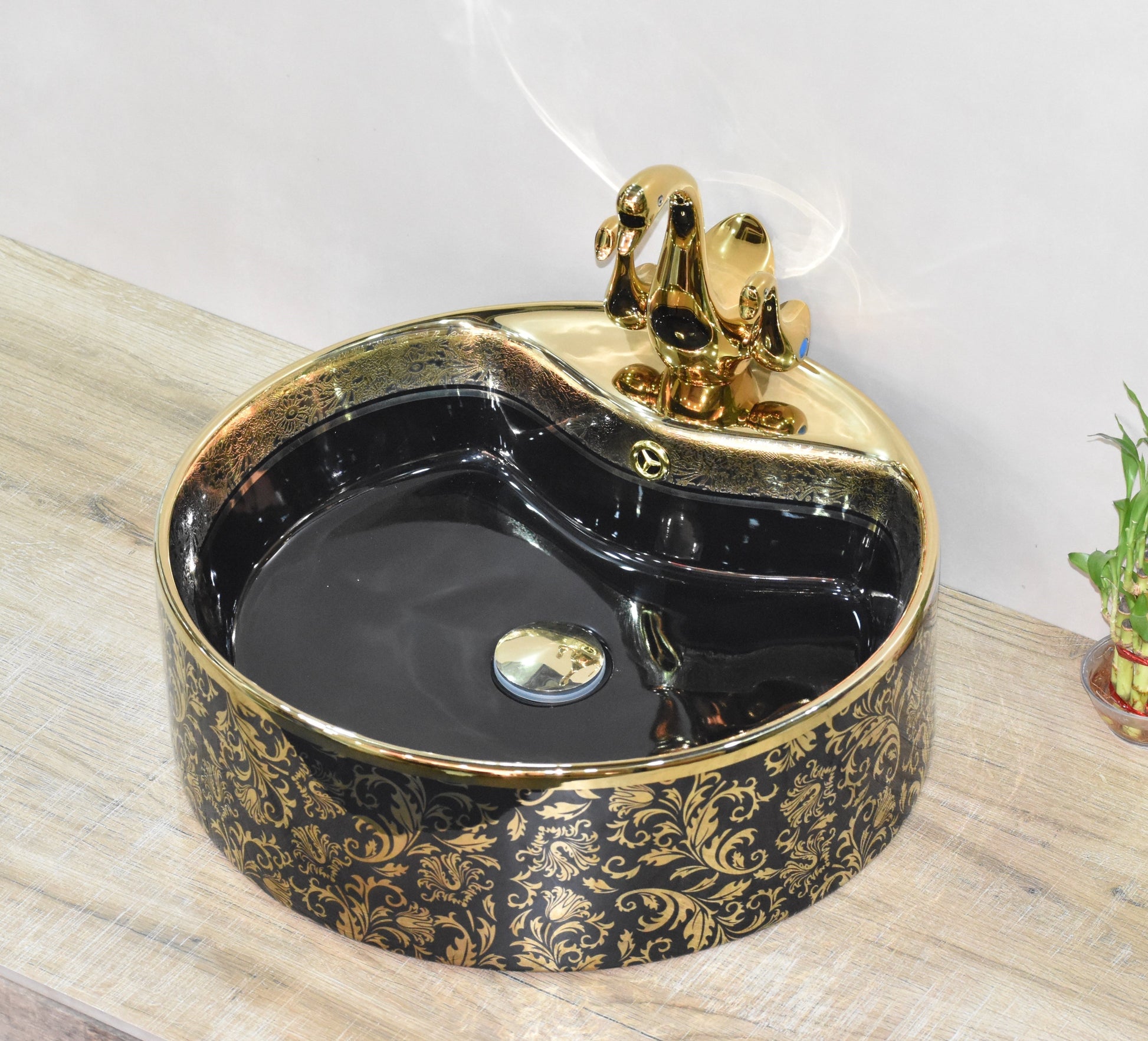gold wash basin inart
