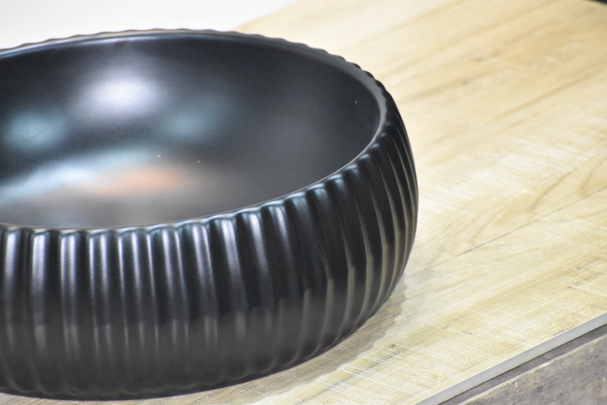 InArt Ceramic Counter or Table Top Wash Basin 40x40 CM Black matt Color - InArt-Studio