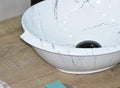 InArt Ceramic Counter or Table Top Wash Basin 41x33 CM White Marble - InArt-Studio