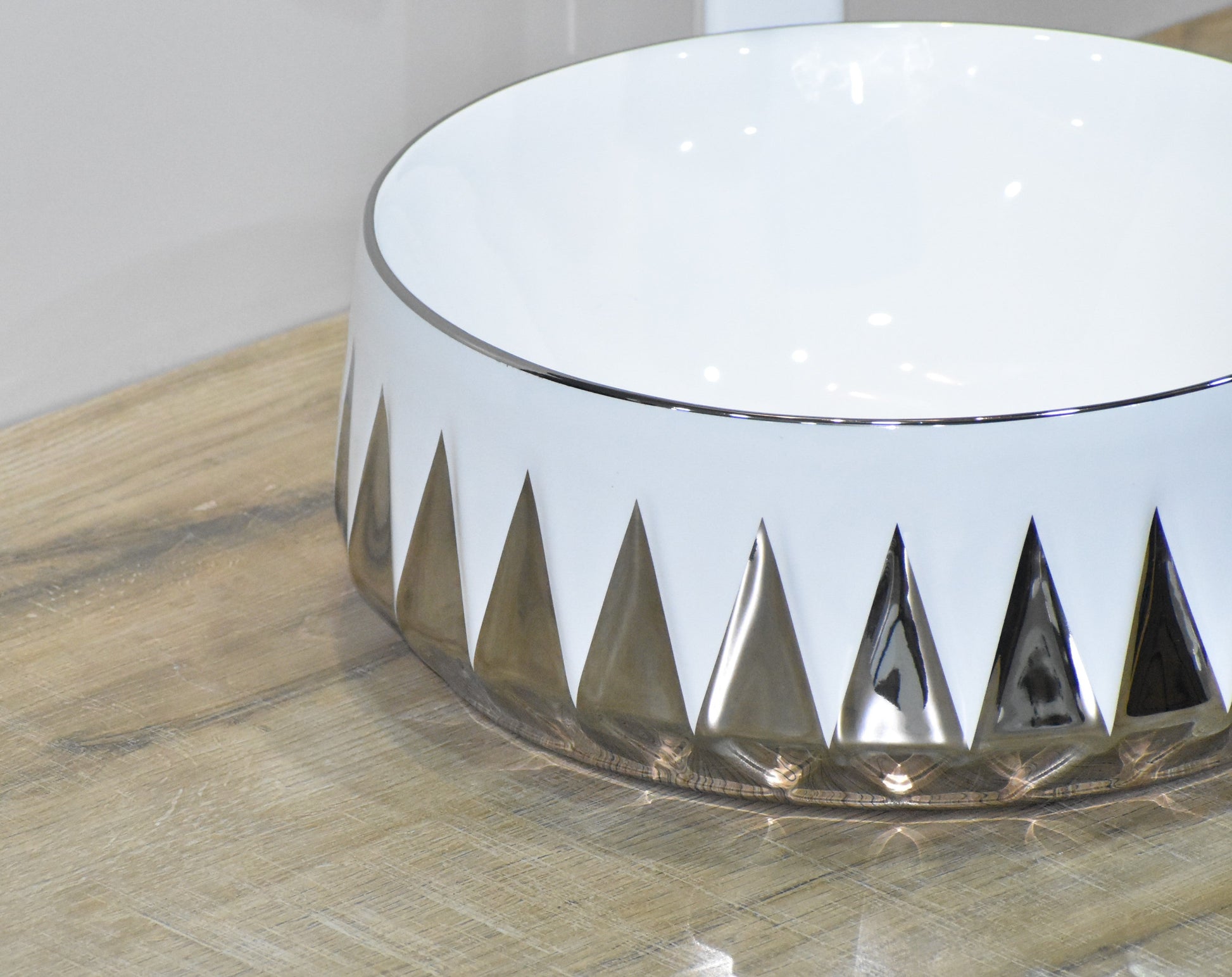 InArt Ceramic Counter or Table Top Wash Basin 36x36 CM Silver Color - InArt-Studio