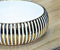 InArt Ceramic Counter or Table Top Wash Basin 41x41 CM Gold White Color - InArt-Studio