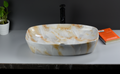 InArt Ceramic Counter or Table Top Wash Basin Glossy Onyx Marble 60 x 37 CM - InArt-Studio