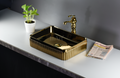 InArt Ceramic Modern Gold Table Top Wash Basin Glossy 48 x 34 CM - InArt-Studio