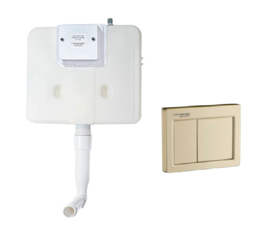 Asian Paints Bathsense Concealed Tank with Knob Fitting Dual Flush Tank & Gold Flush Plate - InArt-Studio
