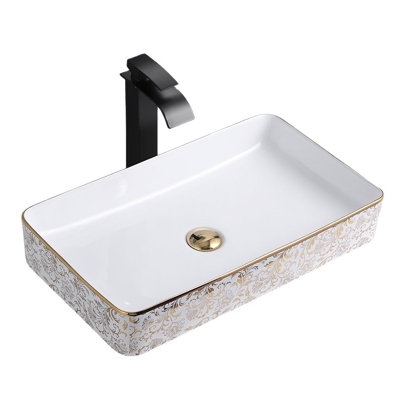 inart big wash basin in golden color