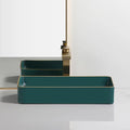 InArt Ceramic Counter or Table Top Wash Basin Matt Green Gold 60 x 34 CM - InArt-Studio