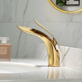 InArt Single Lever Basin Mixer Taps for Bathroom Brass Gold - InArt-Studio