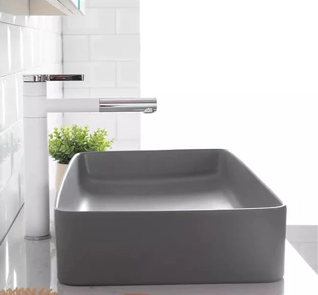 InArt Ceramic Counter or Table Top Wash Basin Matt Dark Grey 60 x 34 CM - InArt-Studio