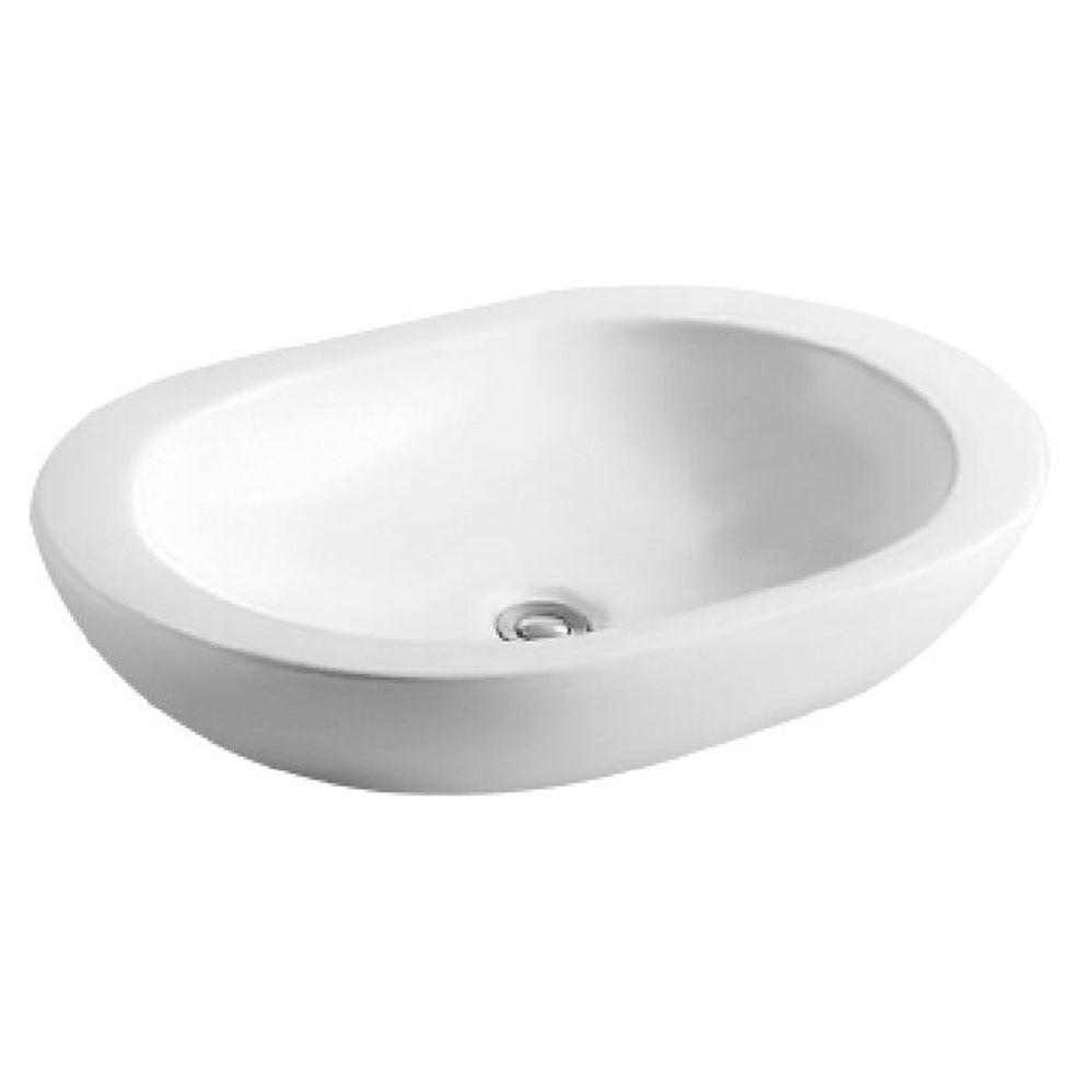 InArt Ceramic Counter or Table Top Wash Basin White 61 x 42 CM - InArt-Studio