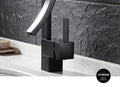 InArt Single Lever Basin Mixer Taps for Bathroom Brass Black Matt - InArt-Studio