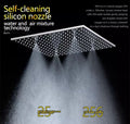 InArt 2 Inlet Rain + Mist Ceiling Shower Set With Spout, 3 Function Hot and Cold Diverter Chrome Set - InArt-Studio