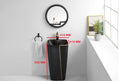 InArt Ceramic Pedestal Free Standing Rectangle Wash Basin Black Matt 41x41 CM - InArt-Studio