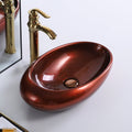 inart ceramic copper color wash basin 20x14 inch