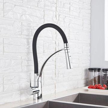 kitchen sink tap black flexibe