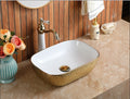 InArt Table Top Wash Basin Design 46 x 33 CM Golden White - InArt-Studio