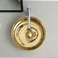 InArt Ceramic Counter or Table Top Wash Basin Golden 35x35 CM - InArt-Studio