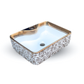 InArt Modern Table Top Wash Basin 48 x 37 CM Gold Color Design - InArt-Studio