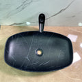 InArt Ceramic Counter or Table Top Wash Basin Matt Black Marble 60 x 37 CM - InArt-Studio
