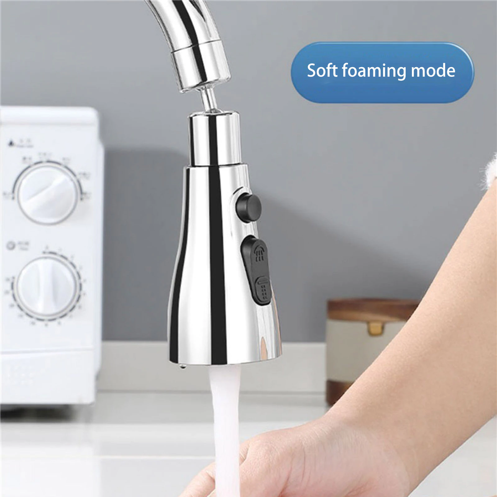 InArt Extension for Kitchen Sink Faucet Shower 3 Modes Water Faucet Sprayer, and 360° Rotatable Swivel Head - InArt-Studio