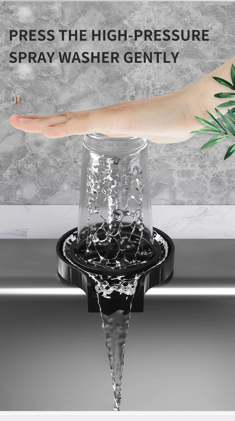 InArt Bottle Cleaner Sink Attachment - Glass Rinser,Kitchen Sink Faucet Bottle Washer - InArt-Studio