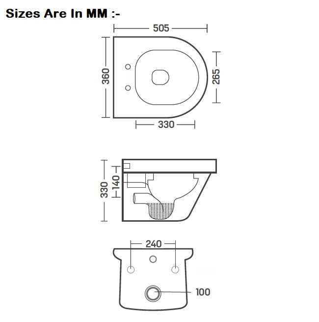 So Many Elan Rim Less Commode InArt Ceramic Rimless Black Western Toilet Seat Commode Wall Mounted o ...