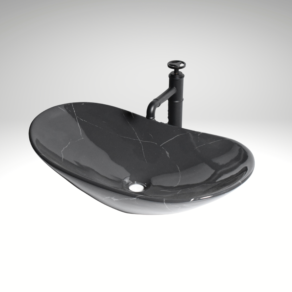 table top wash basin in oval shape 24x14 inch by inart
