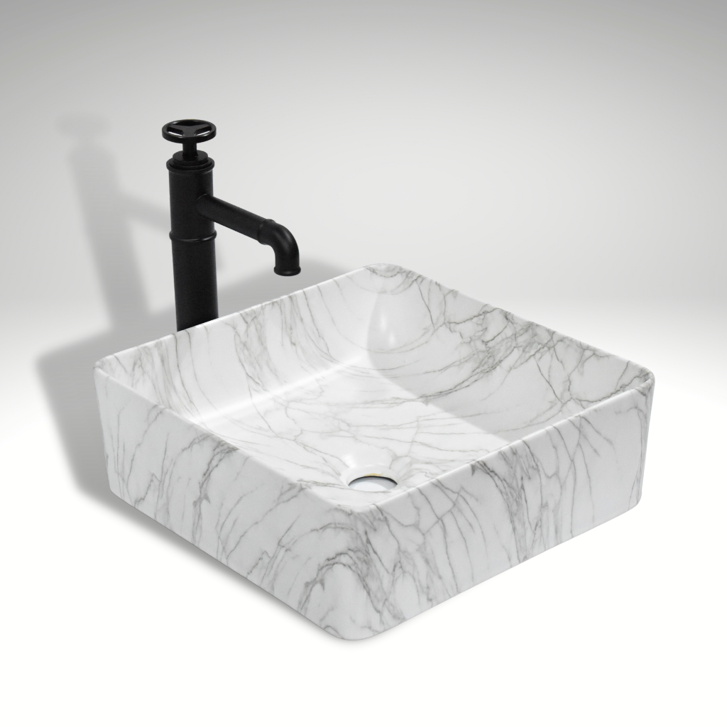 table top wash basin in grey color 16 inch