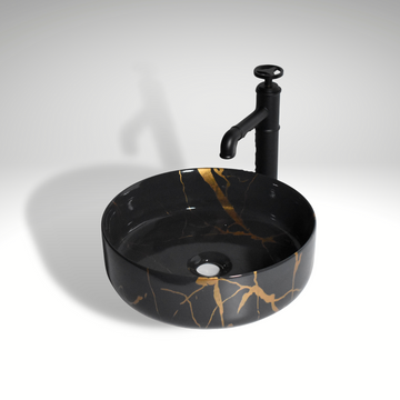 wash basin table top in black color 14x14 inch