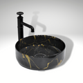 InArt Ceramic Counter or Table Top Wash Basin Black 35x35 CM - InArt-Studio