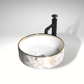 gold wash basin in 14x14 inch table top basin by inart
