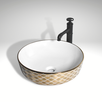 round wash basin in gold color 14x14 inch