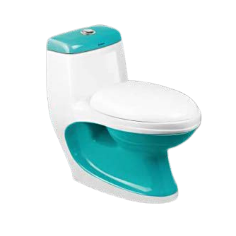 InArt Western Floor Mounted One Piece Water Closet European Ceramic Western Toilet Commode S-Trap Oval - InArt-Studio