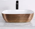 InArt Ceramic Counter or Table Top Wash Basin 45x32 CM Rose Gold - InArt-Studio